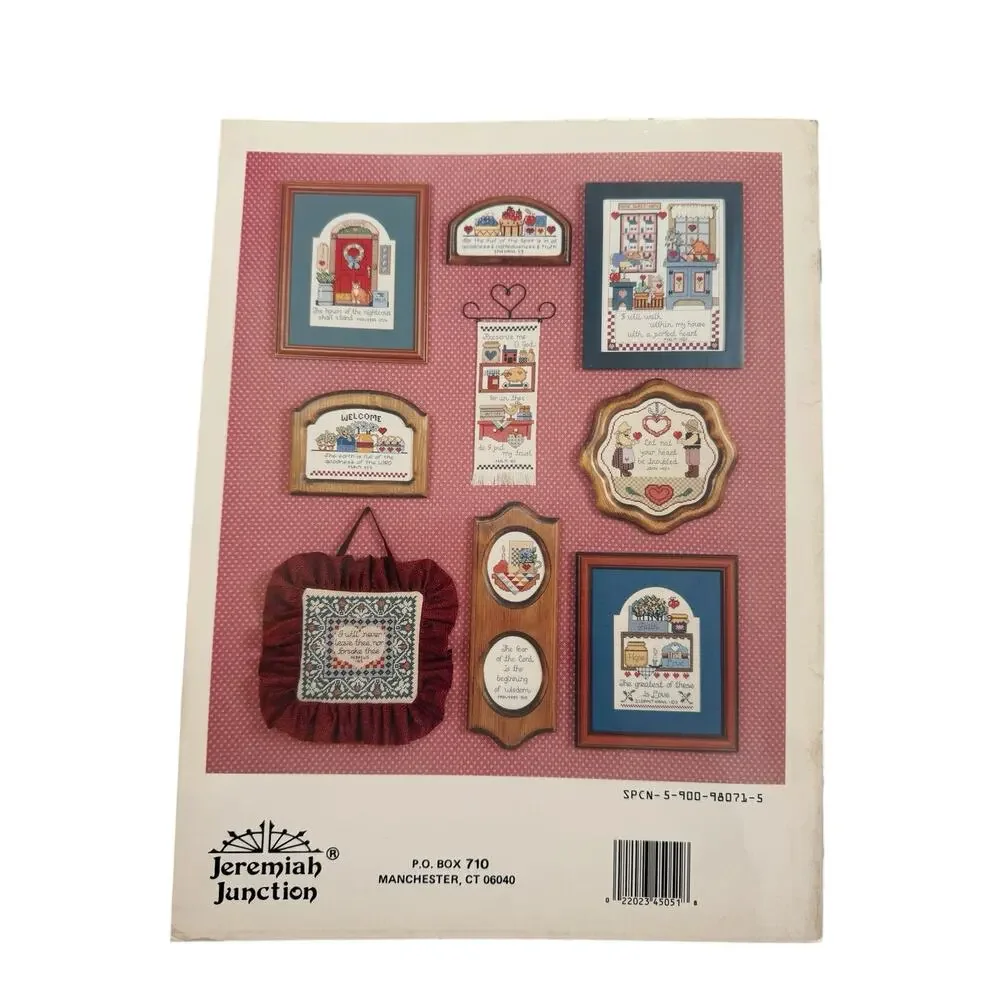 Vintage Close To Home Bible Quotes Cross Stitch Design Booklet #18 17 Designs